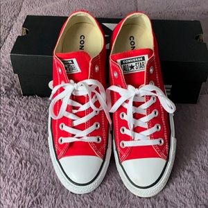 Red All Star Converse Skater Shoes